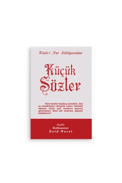Küçük Sözler Normal Boy (10*16) Risale-i Nur Bediüzzaman Said Nursi Risalei Nur ürün görseli