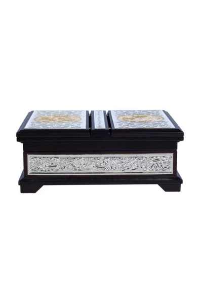 Yaldızlı Kaplama Gümüş Kanatlı Kur'an-ı Kerim (orta Boy) - Resim 4