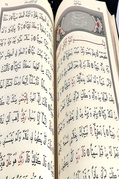 Yeşil Termo Deri Kuran-ı Kerim ,az Desenli Şönil Seccade, Inci Tesbih Set - Resim 4