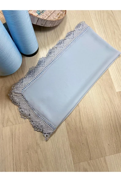 Baş Örtüsü Iğne Oyası Namaz Örtüsü, Mevlüt Örtüsü Bebe Mavi - Resim 2