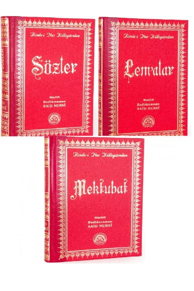 Büyük Boy Sırtı Deri Sözler + Lemalar + Mektubat Bediüzzaman Said Nursi ürün görseli
