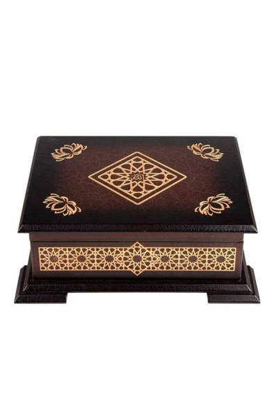 Ahşap Kutulu Kur'an-ı Kerim (0313 - Çanta Boy - Kahverengi) - Resim 2