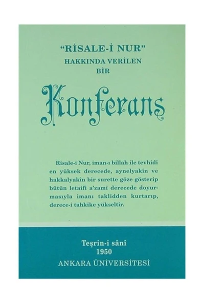 Risale-i Nur Hakkında Verilen Bir Konferans - Orta Boy (kod:416) ürün görseli