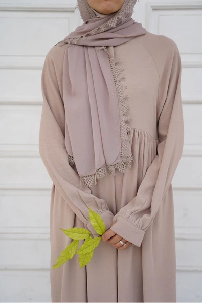 Başörtüsü Şal Iğne Oyası Namaz Örtüsü, Mevlüt Örtüsü Vizon , Başörtüsü Tesettür Giyim ürün görseli