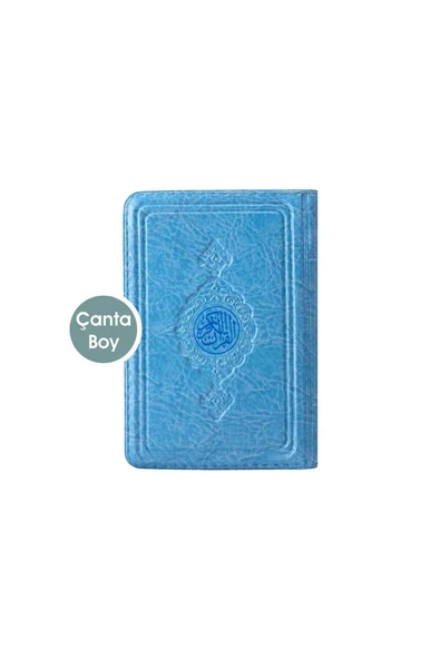 Hayrat Çanta Boy Kılıflı Kuran 12x17 Cm - Mavi ürün görseli