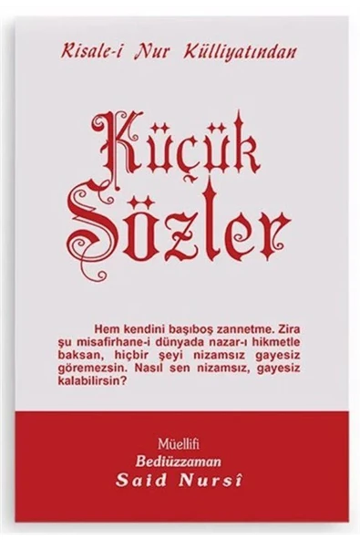 Küçük Sözler Risalei Nur Külliyatından (Orta Boy-Kod:421) ürün görseli
