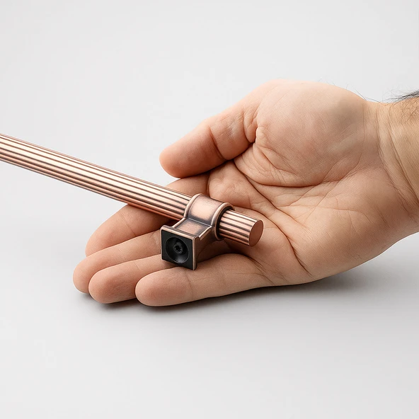 Hisar Soft Antik 224 mm Metal Çizgili Kulp Kulpu Kulpları Mobilya Çekmece Dolap Kapak Dayanıklı - Resim 3