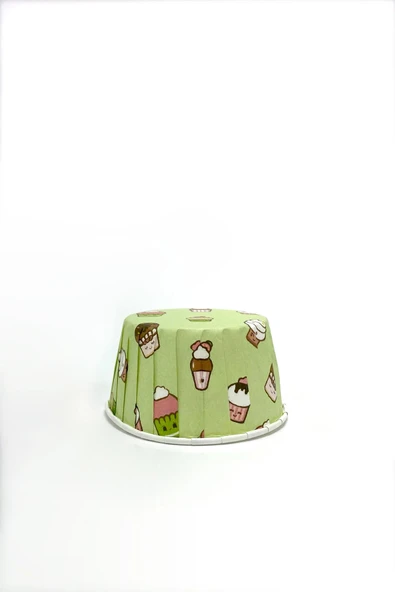 Kafem Muffin Kek Kapsülü Mint Dondurma Desenli 50li - K21 - Resim 3