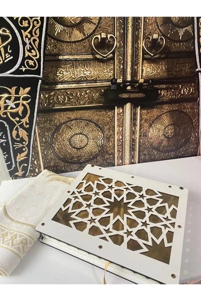 Ahşap Kutulu Hediye Kuranı Kerim Seti Orta Boy - Resim 3
