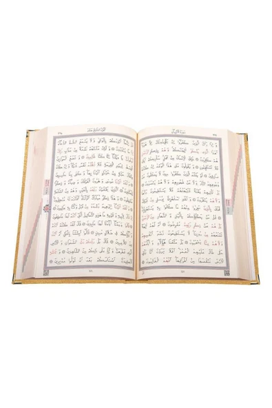 Orta Boy Kadife Kuran-ı Kerim (altın, Güllü, Mühürlü) - Resim 3