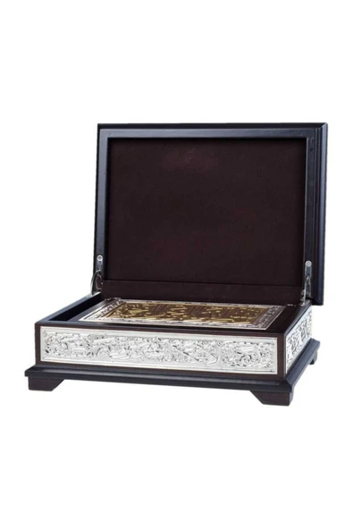 Yaldızlı Kaplama Gümüş Kanatlı Kur'an-ı Kerim (orta Boy) - Resim 7