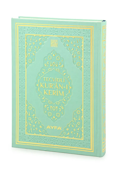Tecvidli Kuranı Kerim - Termo Deri - Rahle Boy - Turkuaz Renkli - Ayfa Yayınevi - Bilgisayar Hatlı ürün görseli
