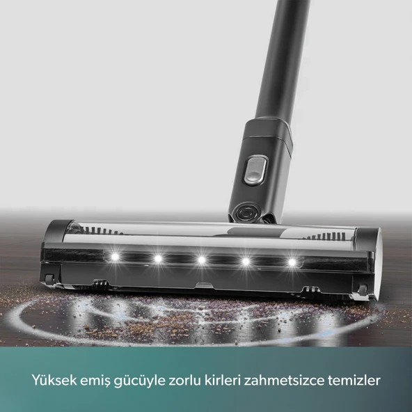 Homend Dustrider Pro 1270H Toz Istasyonlu Ergonomik Dikey Süpürge Siyah - Resim 2