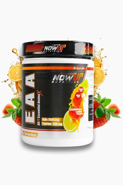 NOWUP NUTRITION Eaa All 9 Essential Amino Asit 360 gr | Çilek & Limon Aromalı | Kas Gelişimi ürün görseli 1