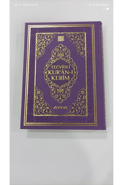 TECVİTLİ Kuranı Kerim Orta Boy Kuran Tecvit - Hediye Tecvidli Kuran-ı Kerim Çeyizlik Gelin Kuranı ürün görseli