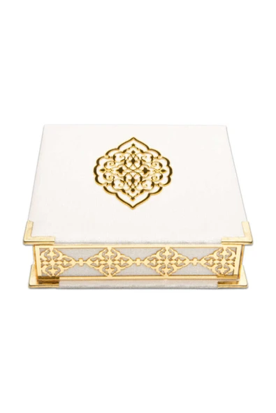 Beyaz Osmanlı Set (Cep Boy Kuran, Inci Tesbih) - Resim 2