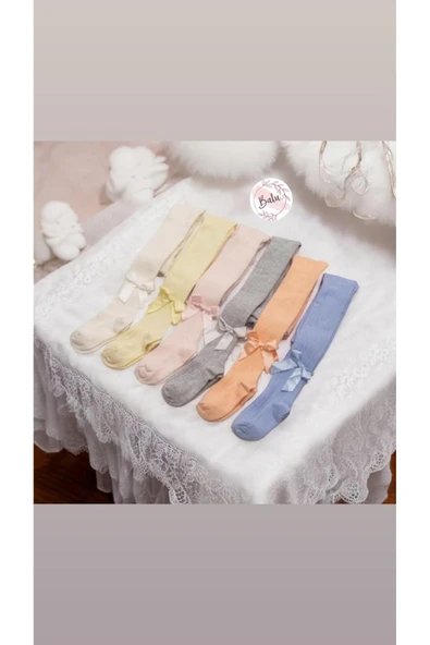 BATU GİYİM kız bebek ve çocuk fiyonklu külotlu çorap seti