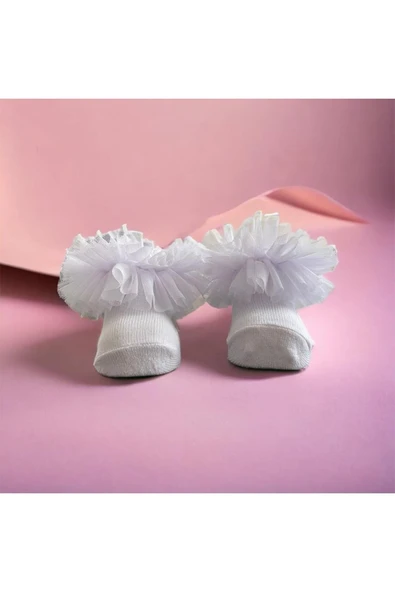 BATU GİYİM Fırfırlı Tütü Detay Bebek Çorabı - 6