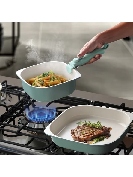 Neoflam Fika Comfort Yeşil Tencere, Tava ve Fırın Kabı Seti - 4