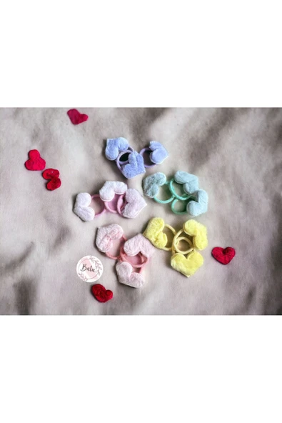 BATU GİYİM kalpli lastik toka seti