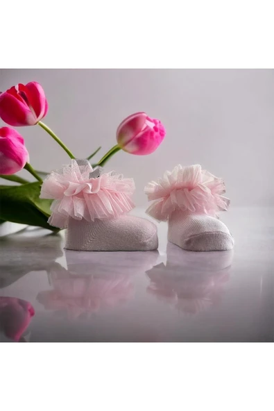 BATU GİYİM Fırfırlı Tütü Detay Bebek Çorabı - 3