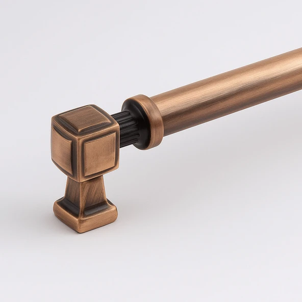 Talas Düz Soft Antik Metal Kulp 192 mm Mobilya Çekmece Dolap Kapak Kulpu Dayanıklı Kulpları - Resim 4