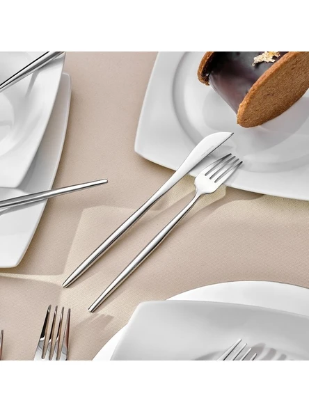 KARACA Jüpiter 84 Parça 12 Kişilik Premium Kutulu Çatal Kaşık Bıçak Takımı Platin - 5