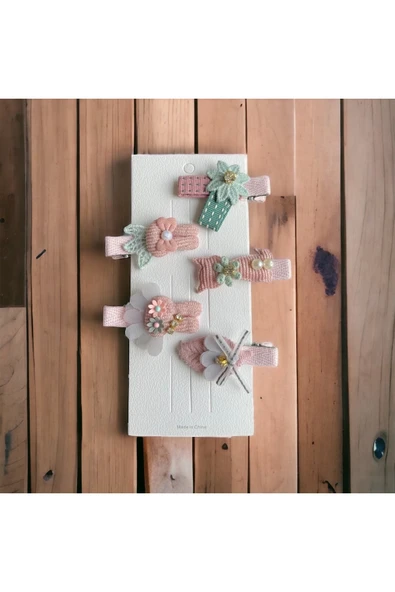 BATU GİYİM Kız Bebek Ve Çocuk Pensli Asorti Toka Seti