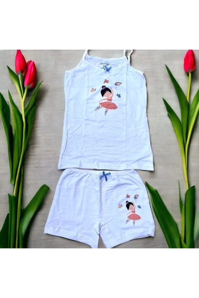 BATU GİYİM KIZ ÇOCUK İÇ ÇAMAŞIRI SETİ BOXER İP ASKILI 3LÜ - 2