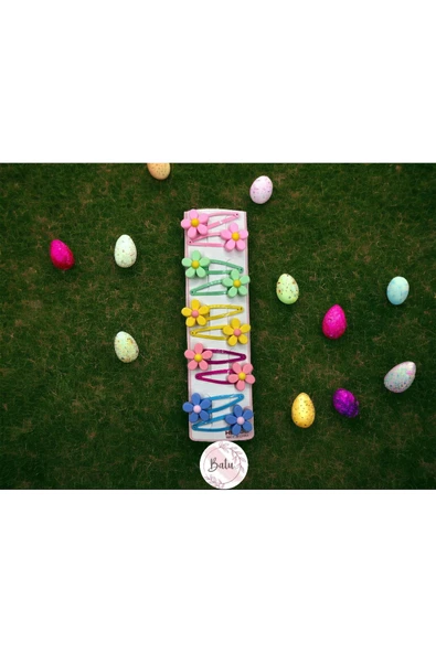 BATU GİYİM Çiçekli çıtçıt toka seti - 3