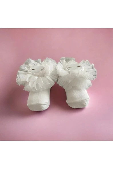BATU GİYİM Fırfırlı Tütü Detay Bebek Çorabı - 2