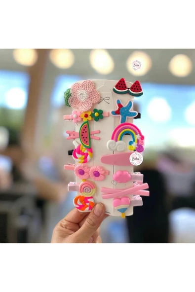 Batu kız bebek ve çocuk toka seti - 11