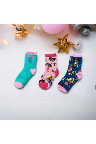 BATU GİYİM Kiz çocuk havlu çorap seti - 3