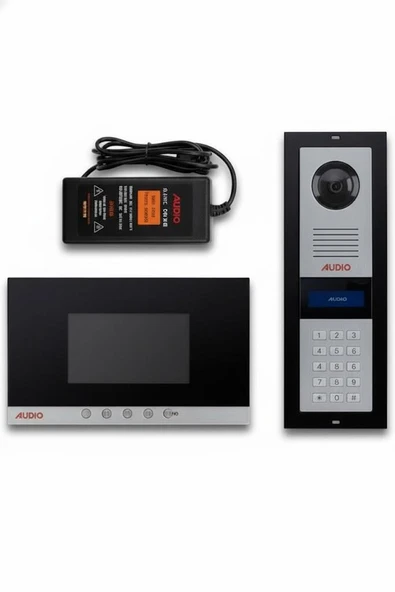 AUDIO 7 DAİRE GÖRÜNTÜLÜ SİSTEM SETİ (SİYAH ŞUBE) ürün görseli