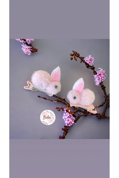 BATU GİYİM Tavşan figürlü klipsli toka