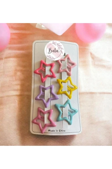 Batu yıldız çıtçıt toka seti 6lı - 6