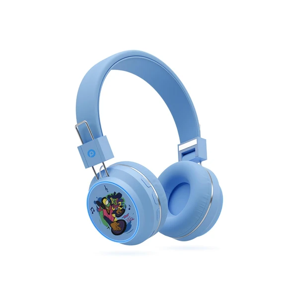 Polosmart FS99 Bluetooth 5.4 17 Saat Müzik AUX/TF Kart Destekli Kablosuz Kulak Üstü Kulaklık Mavi
