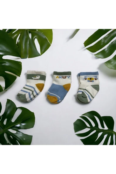 BATU GİYİM Bebek Yenidoğan Çorap Seti - 5