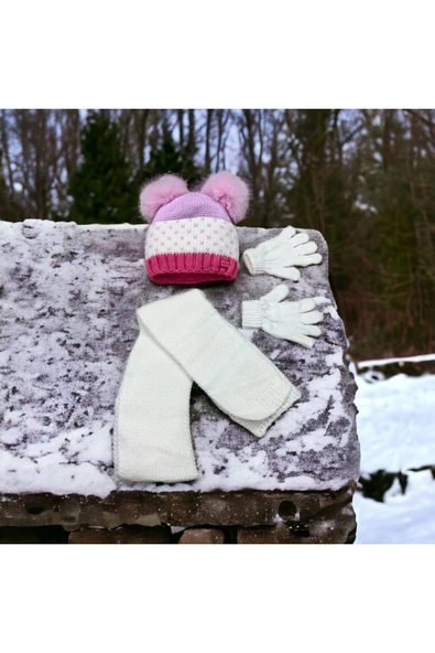 BATU GİYİM KIZ ÇOCUK ATKI BERE ELDİVEN TAKIMI - 8