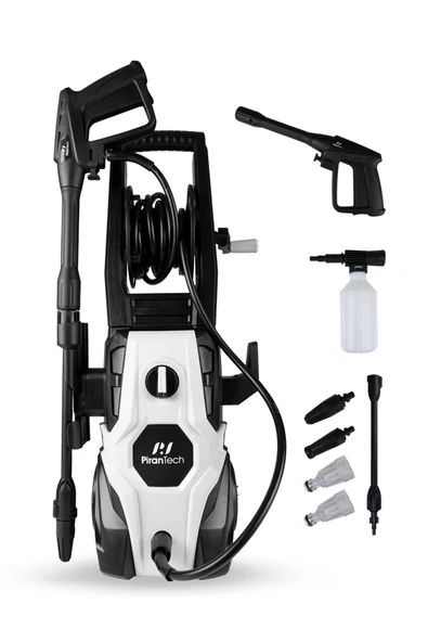 Pirantech VCR-100P Yüksek Basınçlı Oto Yıkama Makinesi - 150 Bar Hortumlu ve Sprey Tabancalı ürün görseli