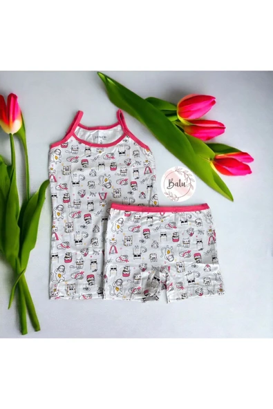 BATU GİYİM KIZ ÇOCUK ATLET BOXER TAKIM - 3