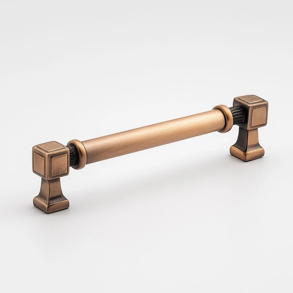Talas 160 mm Düz Soft Antik Bakır Metal Kulp Mobilya Çekmece Dolap Kapak Kulpu Dayanıklı Kulpları - Resim 2