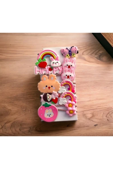 Batu Kız bebek ve çocuk lastikli pensli toka seti - 4