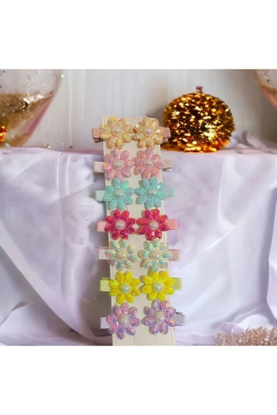 BATU GİYİM kız çocuk ve kız bebek pensli pullu toka seti - 2