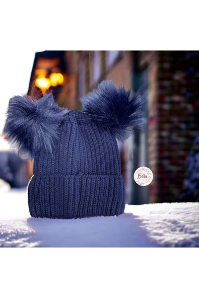 BATU GİYİM ÇİFT PONPONLU KADIN BERE - 10