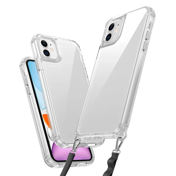 iPhone 11 Kılıf Airbagli Takılabilir Askı Aparatlı Snap Silikon Kapak ürün görseli