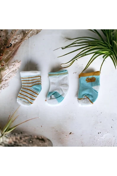 BATU GİYİM Bebek Yenidoğan Çorap Seti - 9