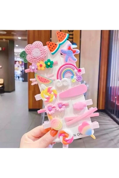 Batu kız bebek ve çocuk toka seti - 10