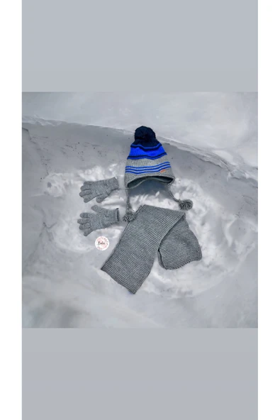 BATU GİYİM Çocuk atkı bere el - 8