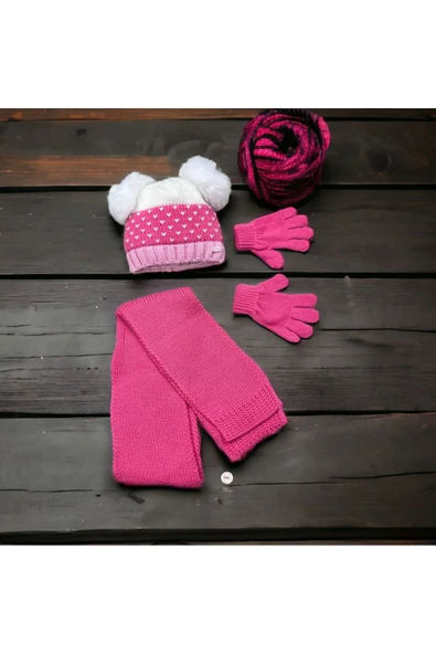 BATU GİYİM KIZ ÇOCUK ATKI BERE ELDİVEN TAKIMI - 7